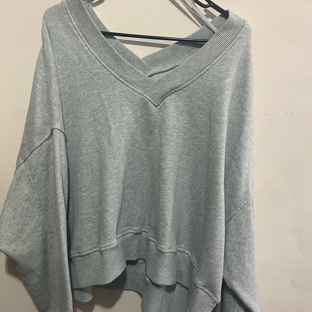 Cozy Gray V-Neck Sweater